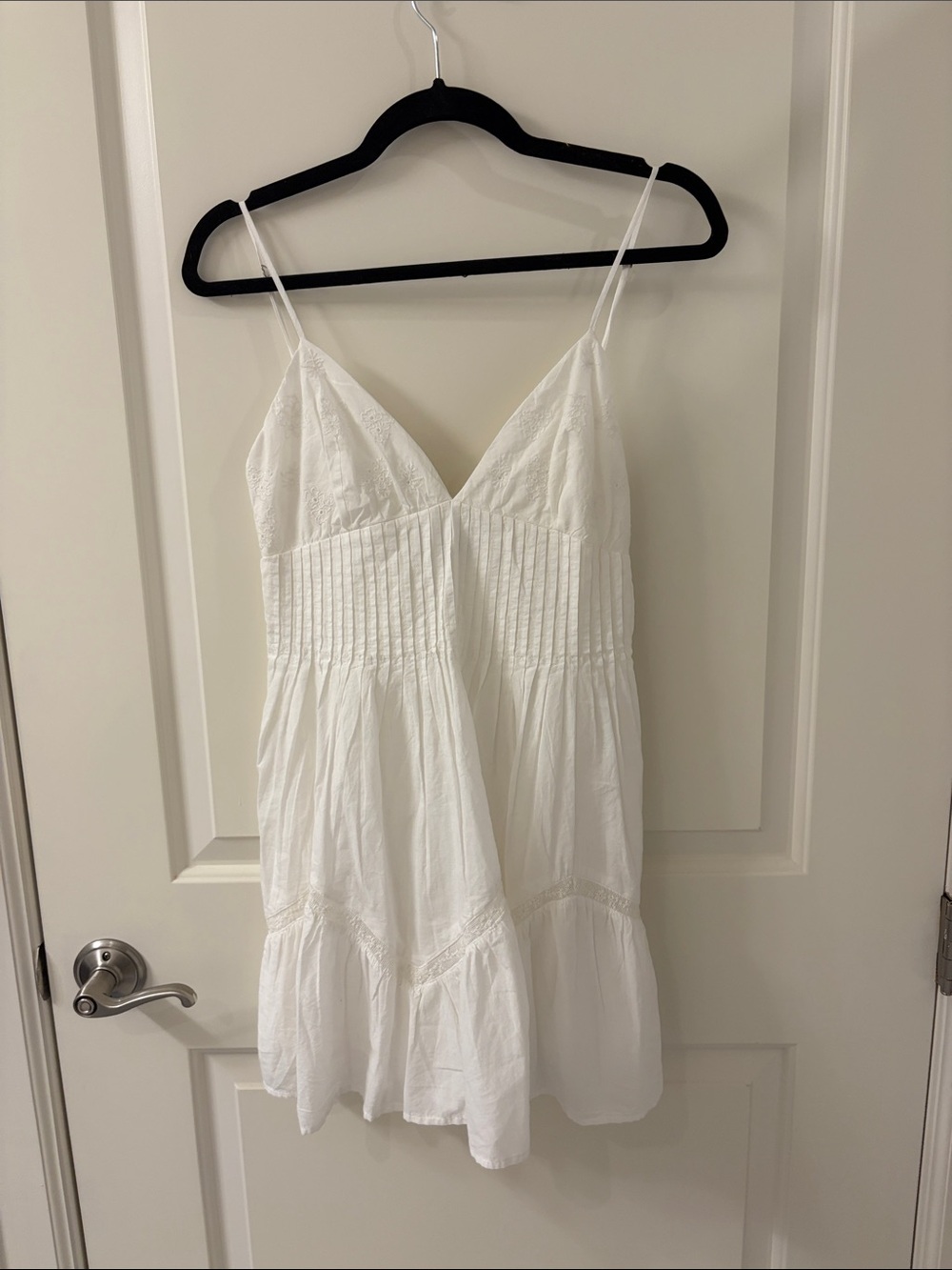 Zara White Spaghetti Strap Mini Dress